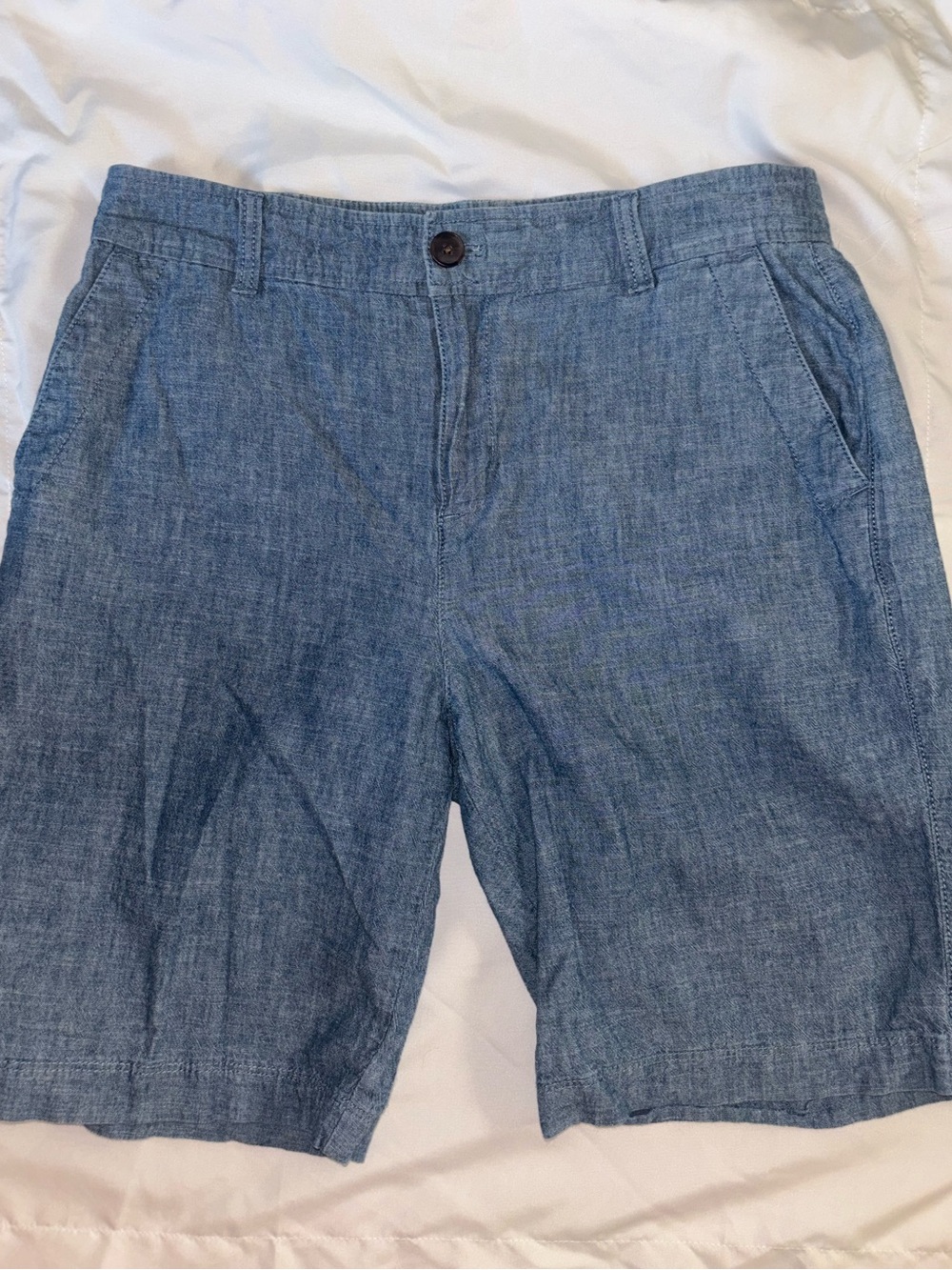 GAP Women's Chambray Blue Flat-Front Shorts